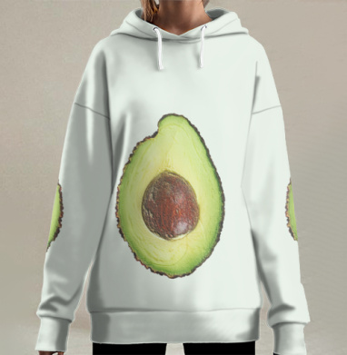 Авокадушка, Hoodie Long Oversize 3D
