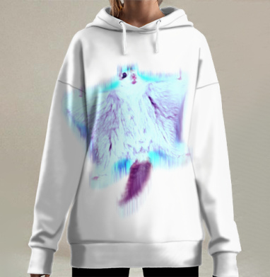 Белка летяга в динамике полета – Белка летяга, Hoodie Long Oversize 3D