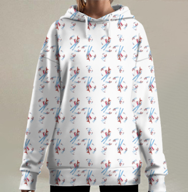 Безусловная любовь семьи дети родители любовь, Hoodie Long Oversize 3D