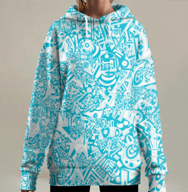 Бирюзить, Hoodie Long Oversize 3D