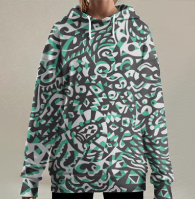 Битва абстрактных, Hoodie Long Oversize 3D