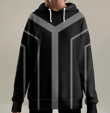 БЛЭК, Hoodie Long Oversize 3D