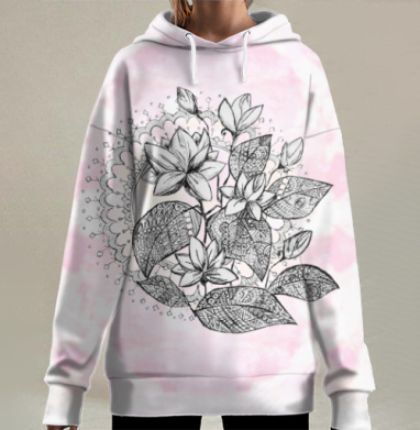 Цветение, Hoodie Long Oversize 3D