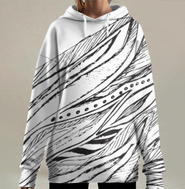Цветозентангл, Hoodie Long Oversize 3D