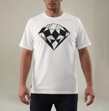 Dimond / Бриллиант, Футболка мужская REGULAR белая