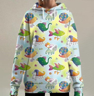 Фантастические животные, Hoodie Long Oversize 3D