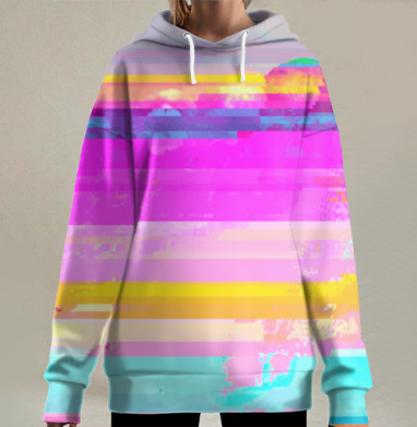 Глитч, Hoodie Long Oversize 3D
