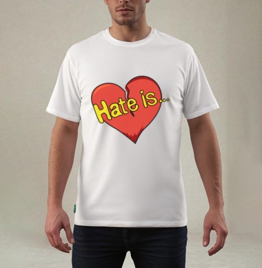 Hate is... / Ненависть это, Футболка мужская REGULAR белая
