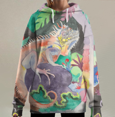Игуана, Hoodie Long Oversize 3D
