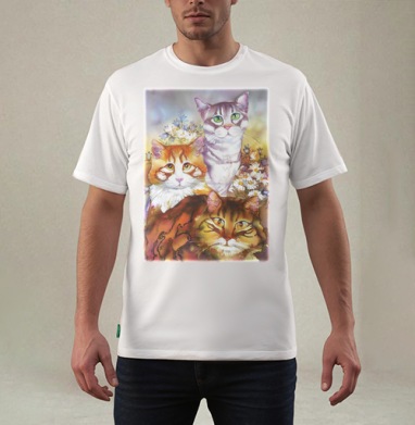 Из жизни котиков, Футболка мужская REGULAR белая