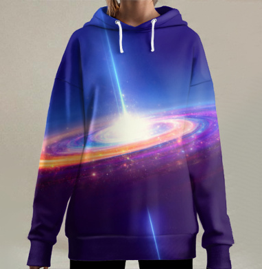 Изображение галактики, Hoodie Long Oversize 3D