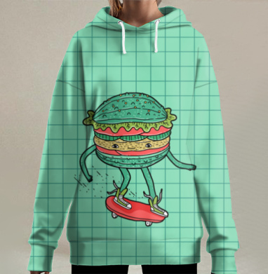 Кьюкумбургер, Hoodie Long Oversize 3D