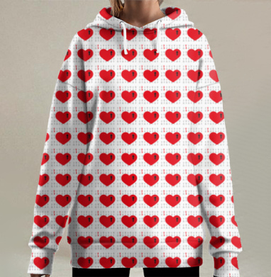 Ключ от сердца, Hoodie Long Oversize 3D