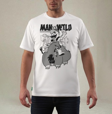 Коля или Man vs Wild russian edition, Футболка мужская REGULAR белая
