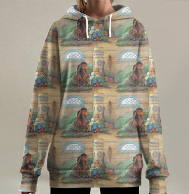 Конек Горбунок, Hoodie Long Oversize 3D