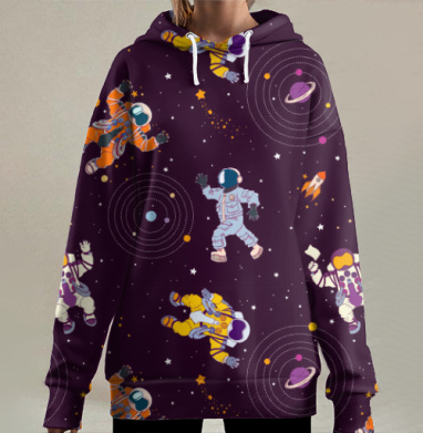Космическая одиссея, Hoodie Long Oversize 3D