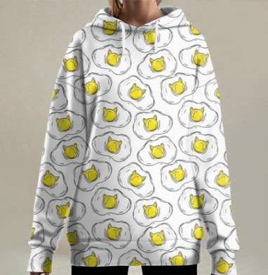Кото-омлет, Hoodie Long Oversize 3D