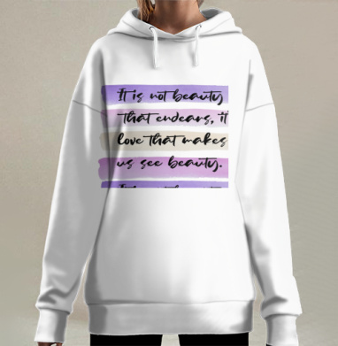 Любовь меняет восприятие красоты навсегда, Hoodie Long Oversize 3D