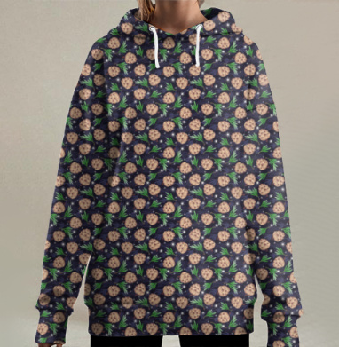 Лесной ковер, Hoodie Long Oversize 3D