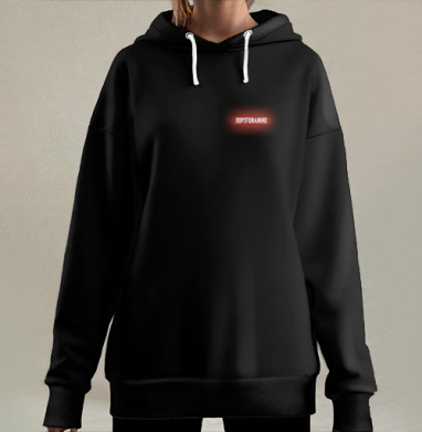 Лорова важность красная надпись эфирной свечой, Hoodie Long Oversize 3D