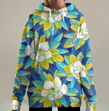 Магнолии, Hoodie Long Oversize 3D