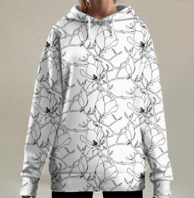 Магнолия, Hoodie Long Oversize 3D