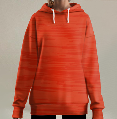 Абстрактная красная текстура с динамичными мазками, Hoodie Long Oversize 3D