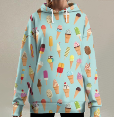 Мороженки, Hoodie Long Oversize 3D