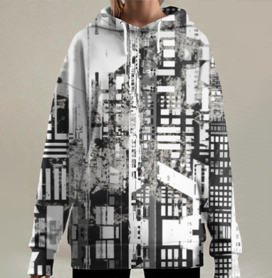 Мрачный город, Hoodie Long Oversize 3D