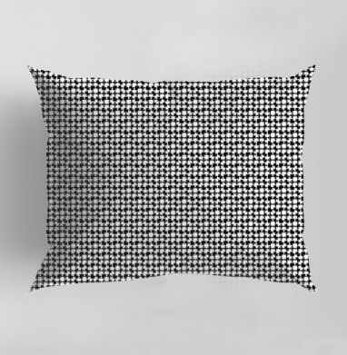 Стильный черный белый узор / Geometric fractal для декора интерьера, Подушка декоративная 50х70 см