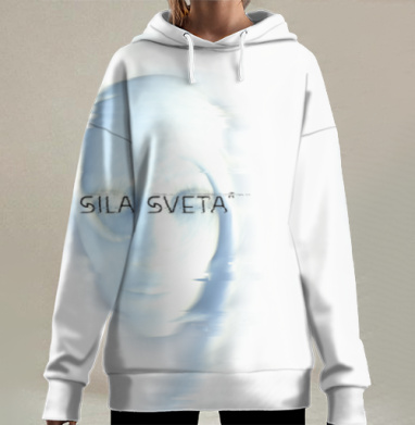 Принт СИЛА СВЕТА, Hoodie Long Oversize 3D