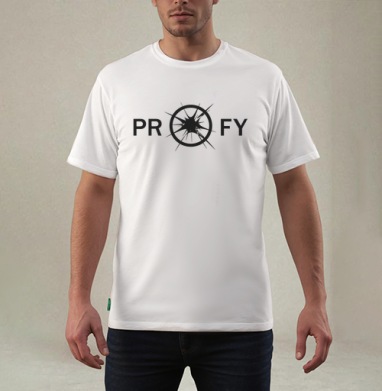Логотип PROFY с эффектом разбитого стекла - Магазин футболок BenDjoys - Дизайнерские принты