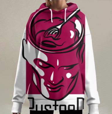 Промывка сознания ложь технологии XXI века, Hoodie Long Oversize 3D