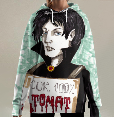 Работа вампира, Hoodie Long Oversize 3D