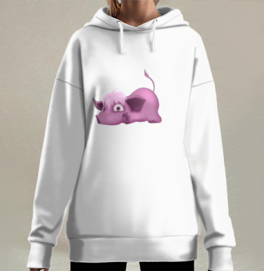 Розовый Слон, Hoodie Long Oversize 3D