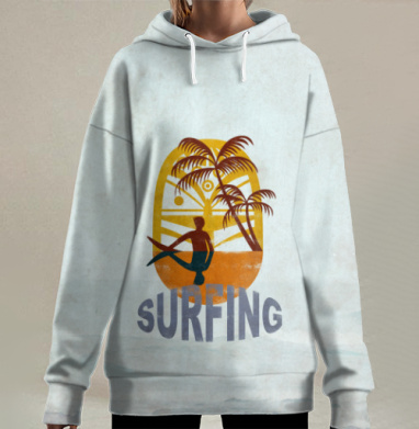 Сёрфинг, Hoodie Long Oversize 3D