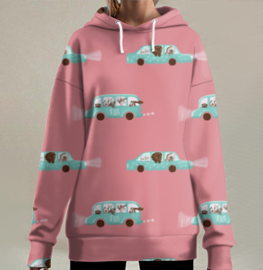 Собачий автобус, Hoodie Long Oversize 3D