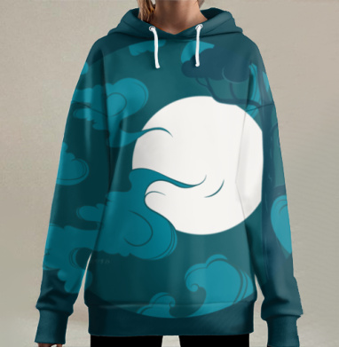 Спокойная ночь, Hoodie Long Oversize 3D