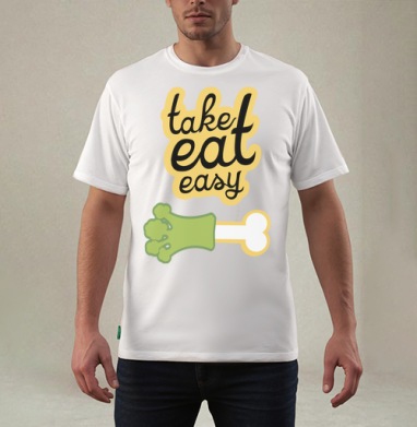 take eat easy 4 / Ешь легко 4, Футболка мужская REGULAR белая
