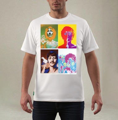 The Beatles Pop-art, Футболка мужская REGULAR белая