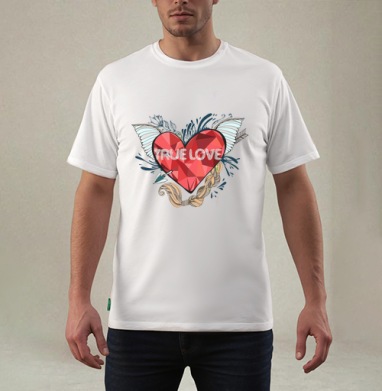 True Love / Настоящая любовь, Футболка мужская REGULAR белая