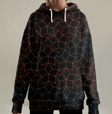 Узор, Hoodie Long Oversize 3D