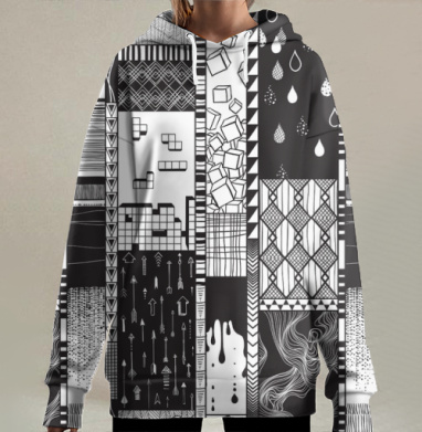 Вертикали, Hoodie Long Oversize 3D