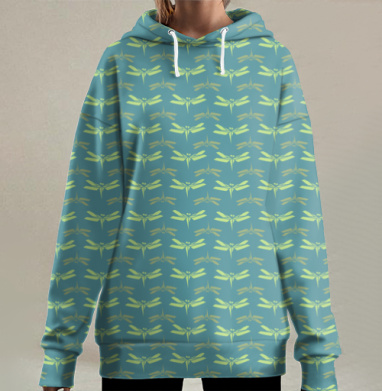 Веселая стрекоза, Hoodie Long Oversize 3D