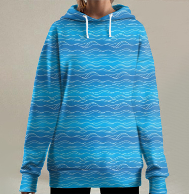 Волны, Hoodie Long Oversize 3D