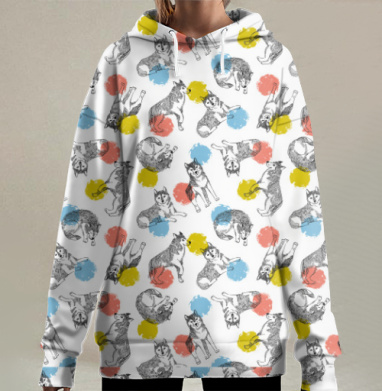 Храбрый пес, Hoodie Long Oversize 3D