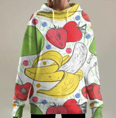ХРУКТЫ, Hoodie Long Oversize 3D
