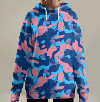 Яркие краски, Hoodie Long Oversize 3D