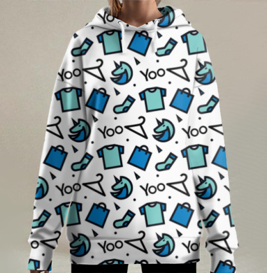 Yoo в цвете, Hoodie Long Oversize 3D