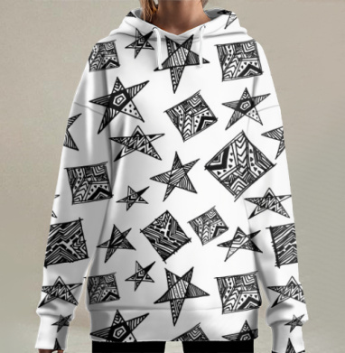Звезды, Hoodie Long Oversize 3D